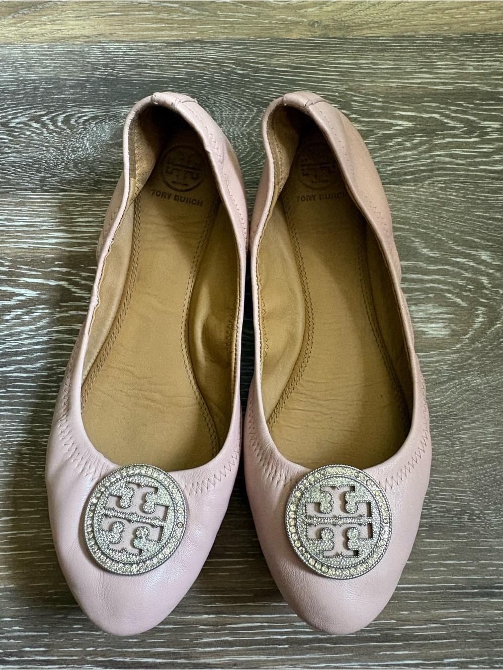 Tory Burch Pink Leather Liana Ballet Flats - Picture 4 of 7